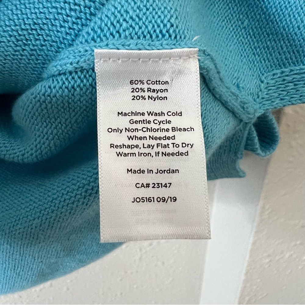 Talbots Boat Neck Sweater in Blue Size X Cotton Blend