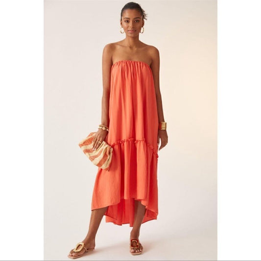 Anthropologie Strapless Maxi Dress NEW Size Medium