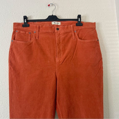 Madewell Corduroy Classic Straight Leg Jean Pants NEW Size 35