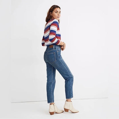 Madewell High Rise The Mom Jean NEW Size 34 Medium Wash