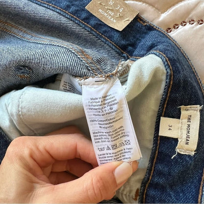 Madewell High Rise The Mom Jean NEW Size 34 Medium Wash