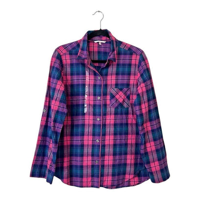 Victoria's Secret Plaid Flannel Pajama Top NEW Size Medium