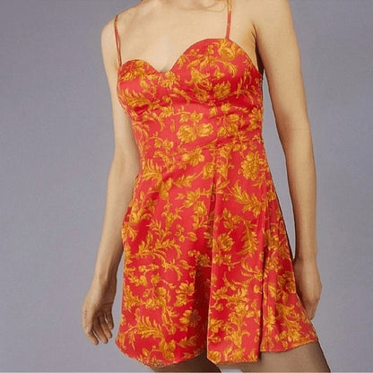 Urban Outfitters Orion Bustier Floral Mini Dress Size XS