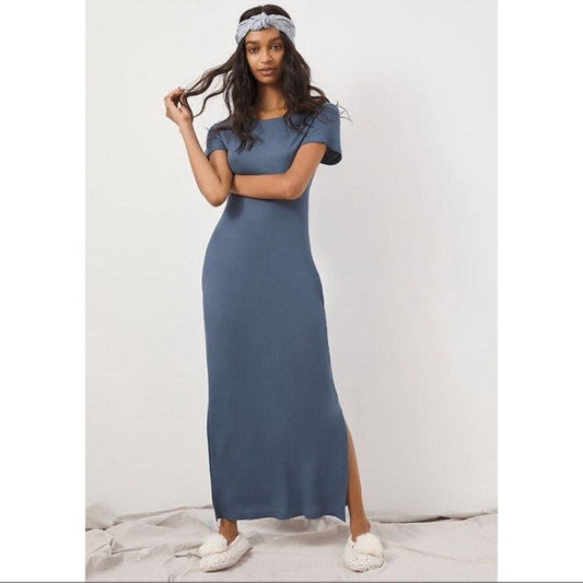 Anthropologie Emma Waffle Maxi Tee Dress NEW Size Small