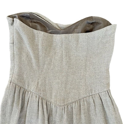 Diane Von Furstenberg Linen Strapless Mini Dress Size 6