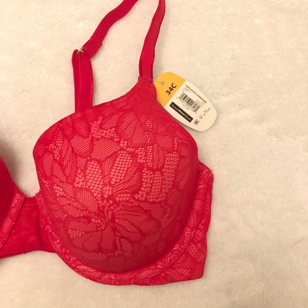 NWT Women’s Pink All Over Lace Push Up Bra