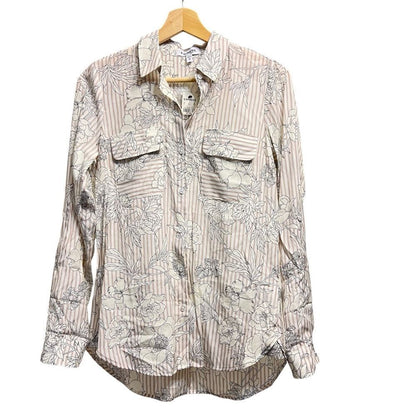 Express The City Shirt Silky Floral Button Down Shirt NEW Size XS