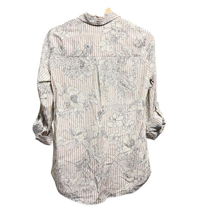 Express The City Shirt Silky Floral Button Down Shirt NEW Size XS