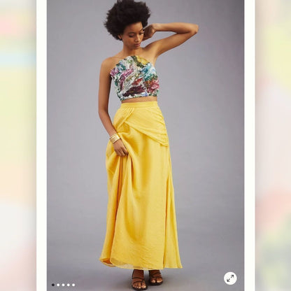 Anthropologie Hutch Shine Maxi Skirt