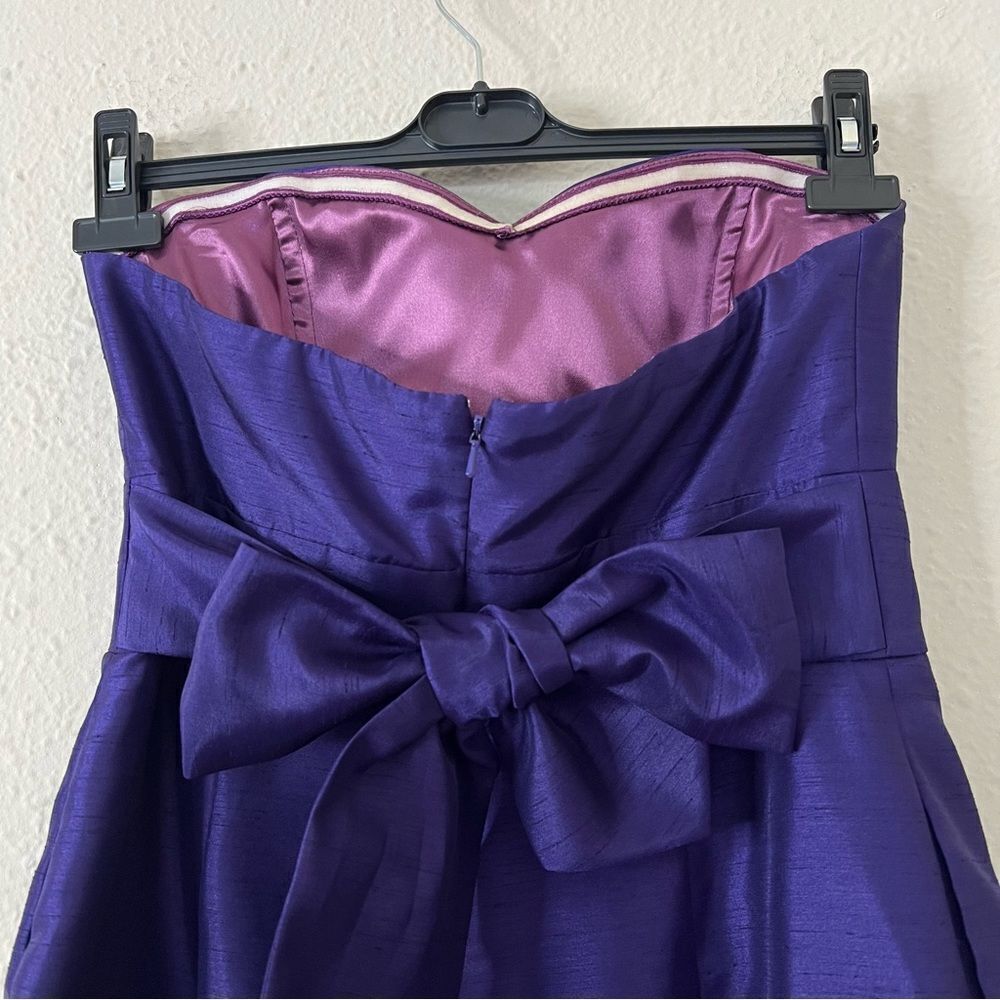 Jenny Yoo Parker Shantung Strapless Mini Cocktail Dress Size 10