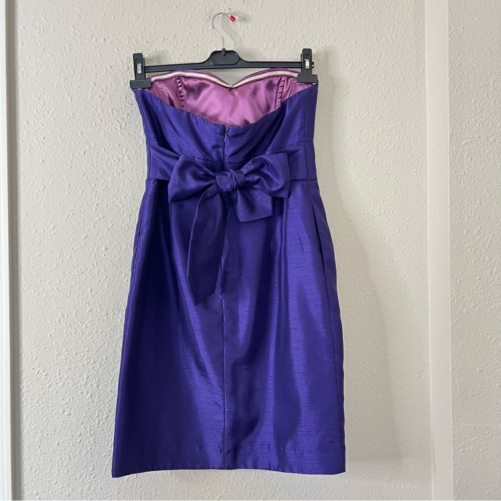 Jenny Yoo Parker Shantung Strapless Mini Cocktail Dress Size 10