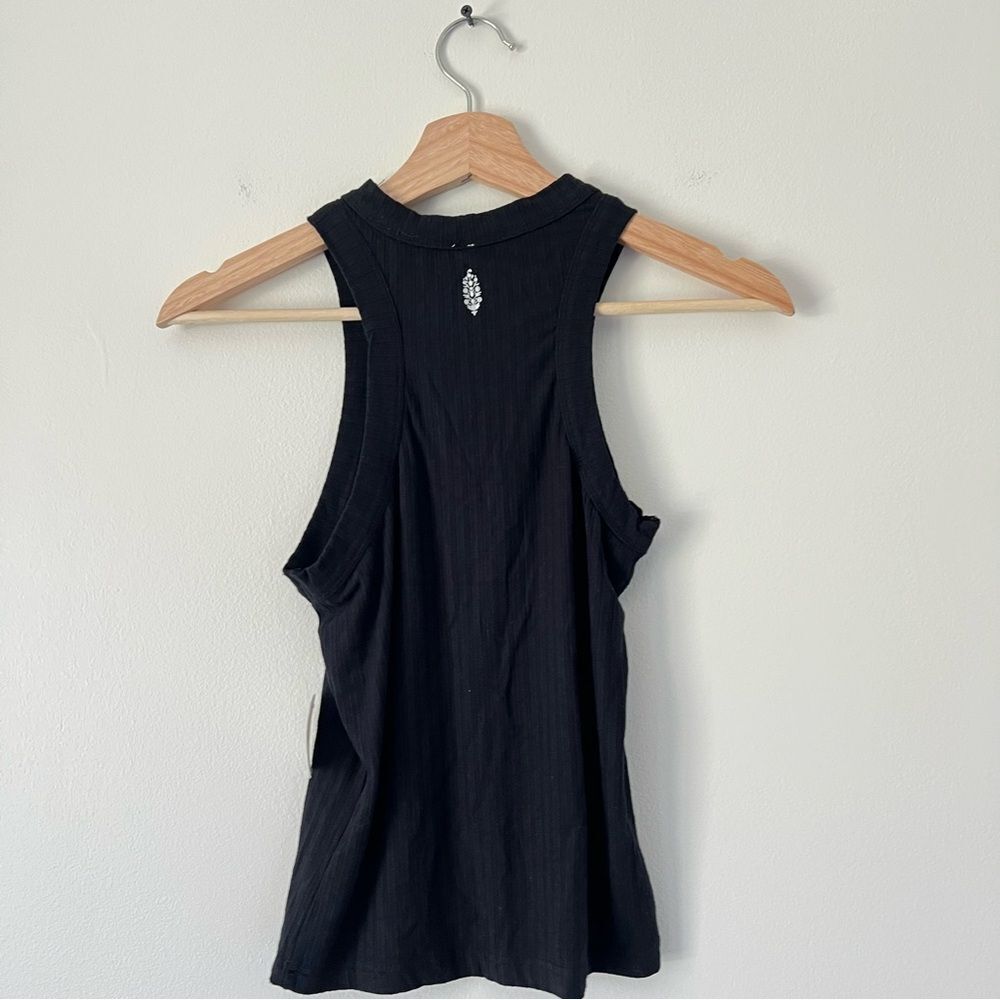 Free People Movement Black Blissed Out Ribbed Tank Top NEW Size XS