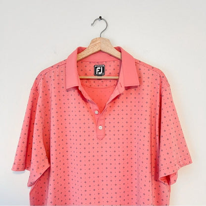 FootJoy Athletic Fit Deco Print Self Collar Pink Size XL