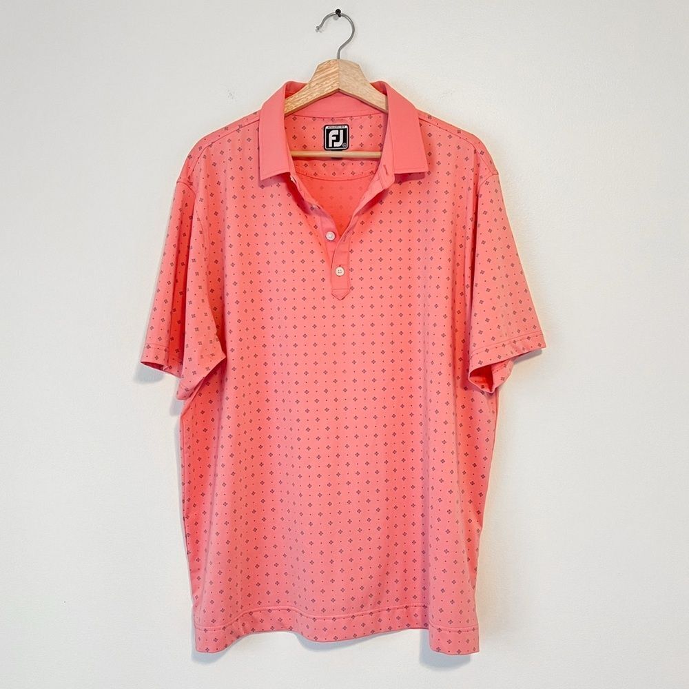 FootJoy Athletic Fit Deco Print Self Collar Pink Size XL