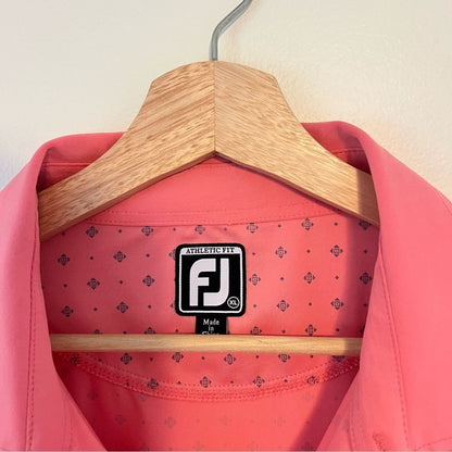 FootJoy Athletic Fit Deco Print Self Collar Pink Size XL