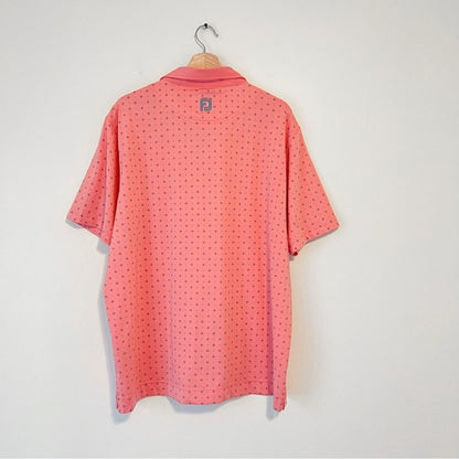 FootJoy Athletic Fit Deco Print Self Collar Pink Size XL