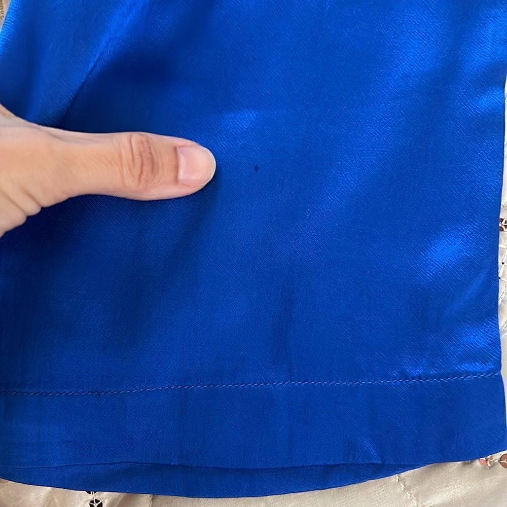 YFB Young Fabulous & Broke Satin Cargo Pants NEW Size Small in Royal Blue