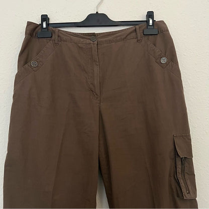 Chico’s Cropped Cargo Pants in Brown Size 2/ US 12