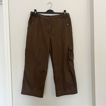 Chico’s Cropped Cargo Pants in Brown Size 2/ US 12