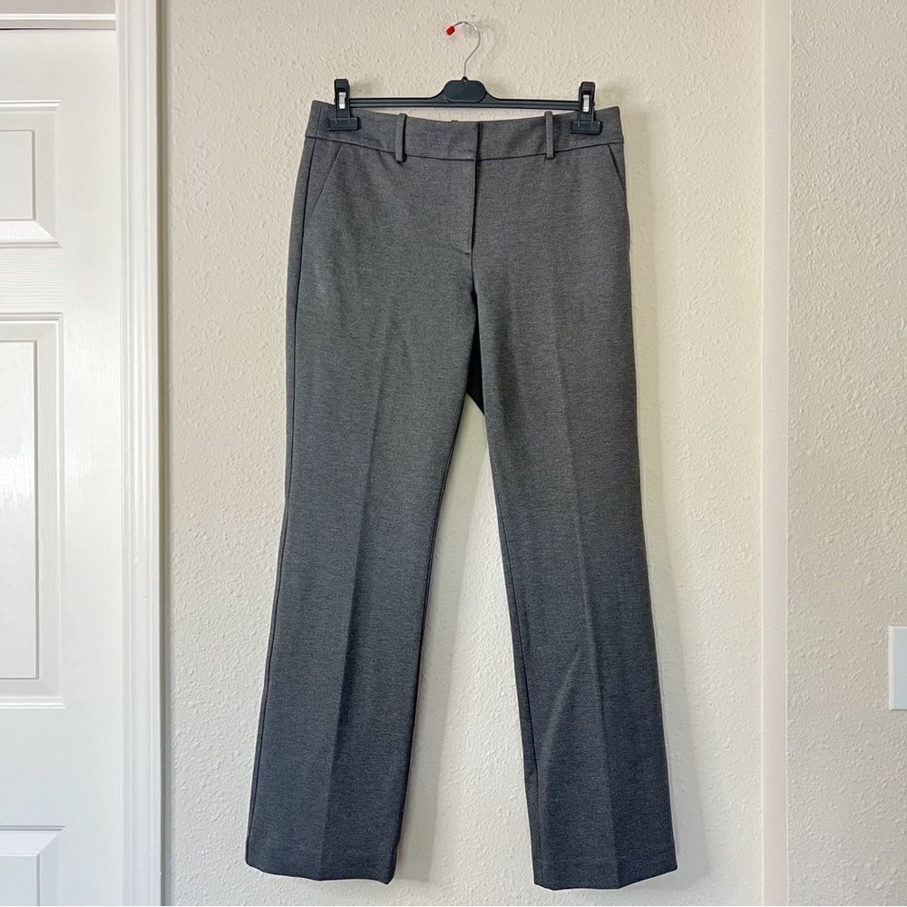 Talbots Soho Trouser Straight Leg Ponte Dress Pants in Gray Size 10