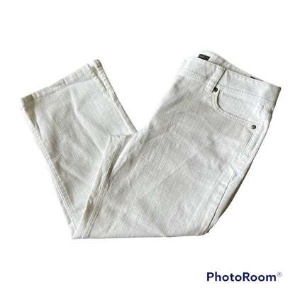 Ann Taylor Slim Fit Cropped Capri Jeans in White NEW Size 8