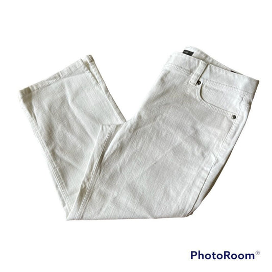 Ann Taylor Slim Fit Cropped Capri Jeans in White NEW Size 8