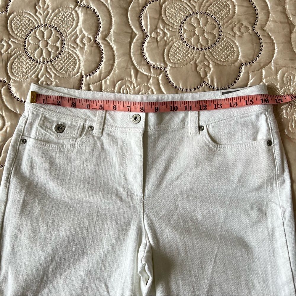 Ann Taylor Slim Fit Cropped Capri Jeans in White NEW Size 8