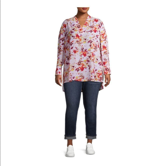 NWT Women’s Vowen V-neck Long Sleeve Tunic Top Size 1X