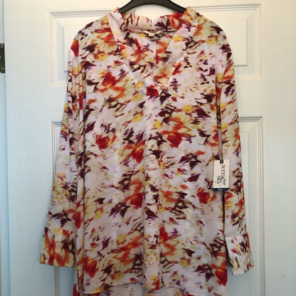 NWT Women’s Vowen V-neck Long Sleeve Tunic Top Size 1X