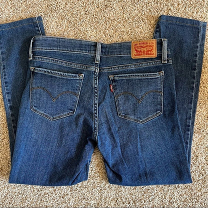 Levi’s 711 Skinny Distressed Ankle Jeans Size 27