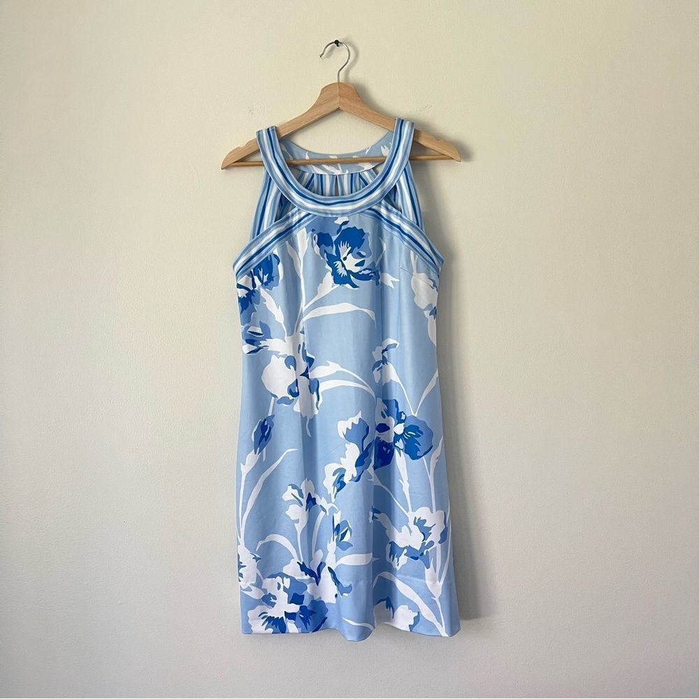 Gretchen Scott Isosceles Iconic Iris Mini Dress Size Medium Blue