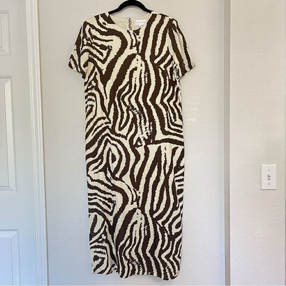 Anthropologie Corey Lynn Calter Zebra Maxi Dress NEW Size Small