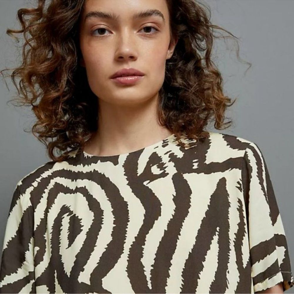 Anthropologie Corey Lynn Calter Zebra Maxi Dress NEW Size Small