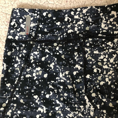 Zella Black & White Paint Splatter Capri Leggings Size S