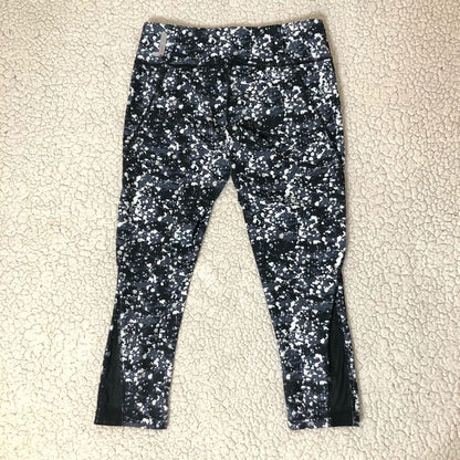 Zella Black & White Paint Splatter Capri Leggings Size S