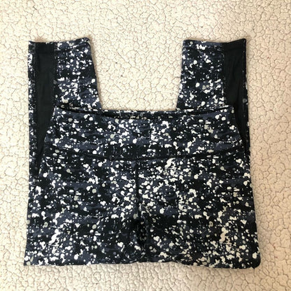 Zella Black & White Paint Splatter Capri Leggings Size S