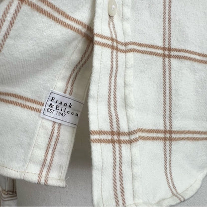 FRANK & EILEEN Barry Windowpane Flannel Button Down Shirt Size XS