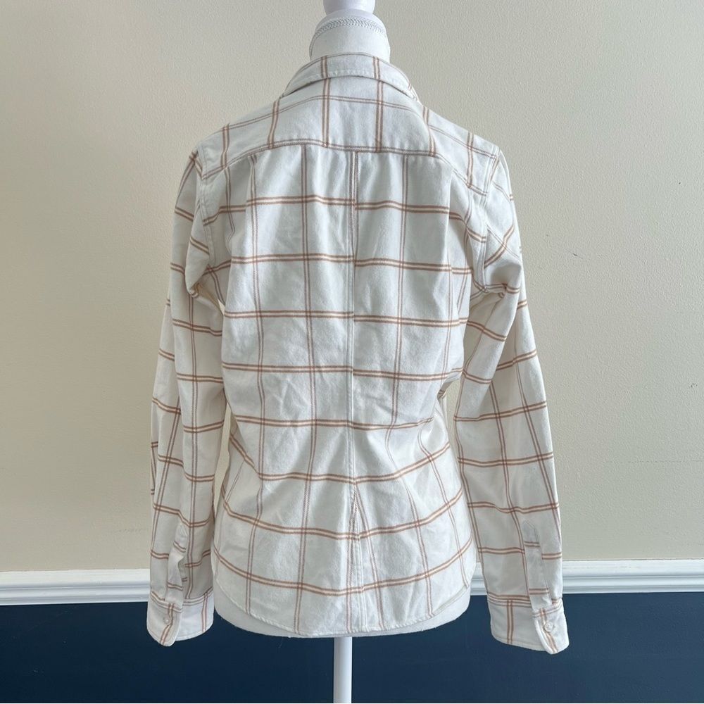 FRANK & EILEEN Barry Windowpane Flannel Button Down Shirt Size XS