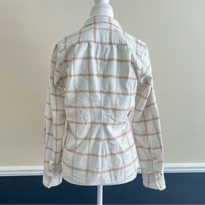FRANK & EILEEN Barry Windowpane Flannel Button Down Shirt Size XS
