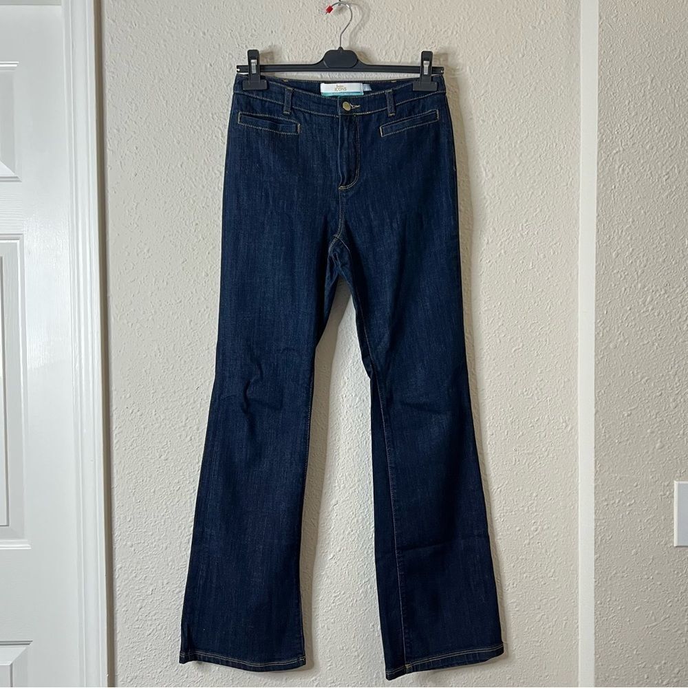 BODEN Icons The Notting Hill Flare Jeans Dark Wash Size 6