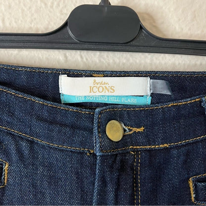 BODEN Icons The Notting Hill Flare Jeans Dark Wash Size 6