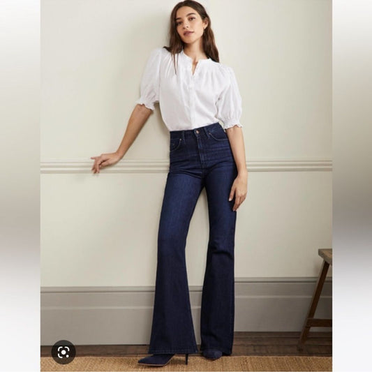 BODEN Icons The Notting Hill Flare Jeans Dark Wash Size 6