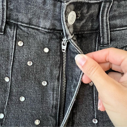 Anthropologie Pilcro and the Letterpress Beaded High Rise Slim Jeans NEW Size 27