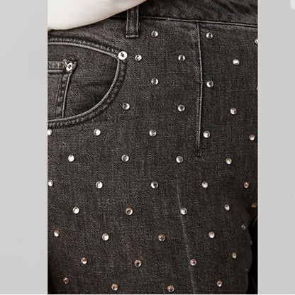 Anthropologie Pilcro and the Letterpress Beaded High Rise Slim Jeans NEW Size 27