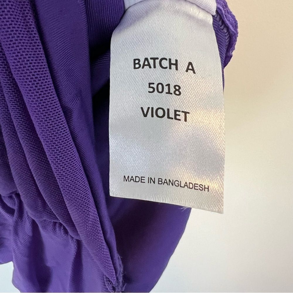 Oh Polly Philia Ruffle Ruched Mini Dress in Violet Purple Size 8 Bodycon