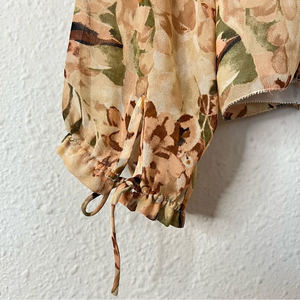 Aritzia Wilfred Lourdes Floral Long Sleeve Blouse Size XS
