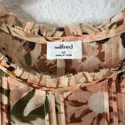 Aritzia Wilfred Lourdes Floral Long Sleeve Blouse Size XS