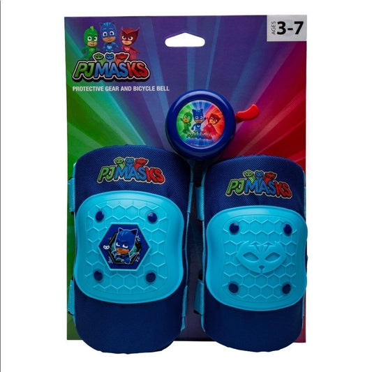 NEW PJ Masks Knee Elbow Pad Set with Bike Bell 3+