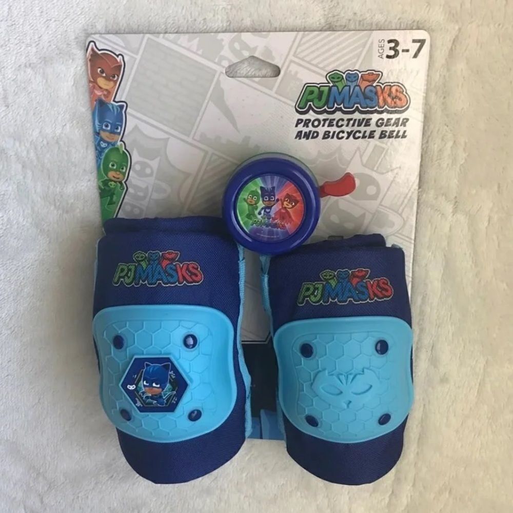 NEW PJ Masks Knee Elbow Pad Set with Bike Bell 3+