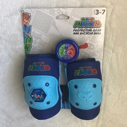 NEW PJ Masks Knee Elbow Pad Set with Bike Bell 3+